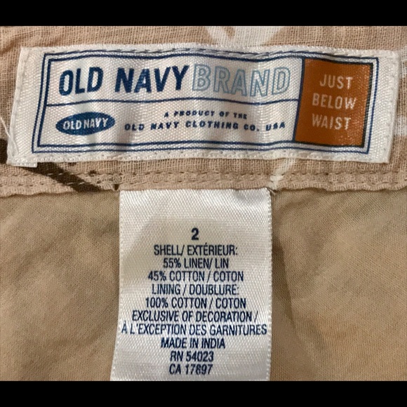 ▪️OLD NAVY▪️Retro Linen & Cotton Abstract Feather A-Line Skirt - Picture 5 of 6